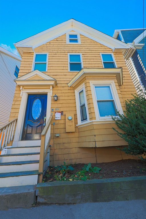 a front view of a house