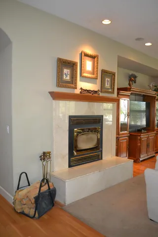 a view of livingroom with furniture and wooden floor