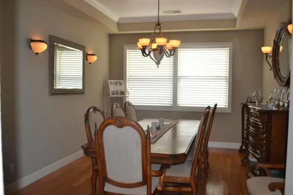 a view of a yard with tree s