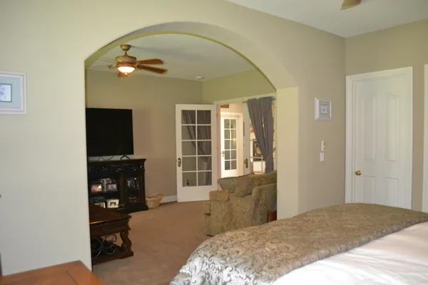 an aerial view of residential house with outdoor space