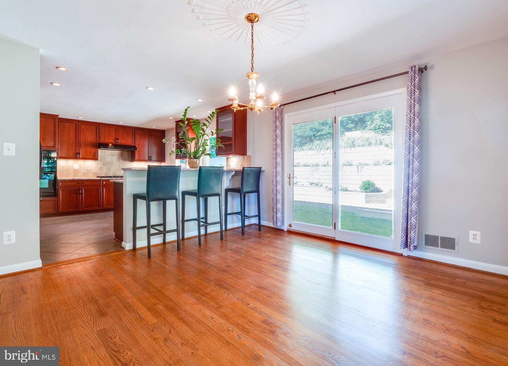 3725 Military Road Arlington, VA 22207 - Photo 6 of 33 Dining room with glass doors to patio