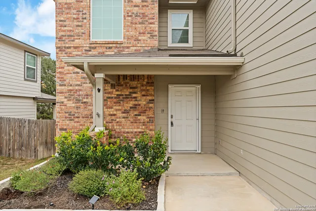 front view of a house with an window