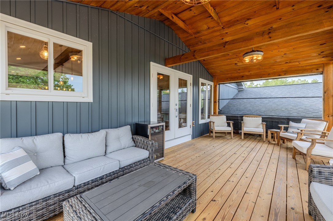 6268 Summers Road Windsor, OH 44099 - Photo 26 of 49 Deck featuring an outdoor hangout area and french doors