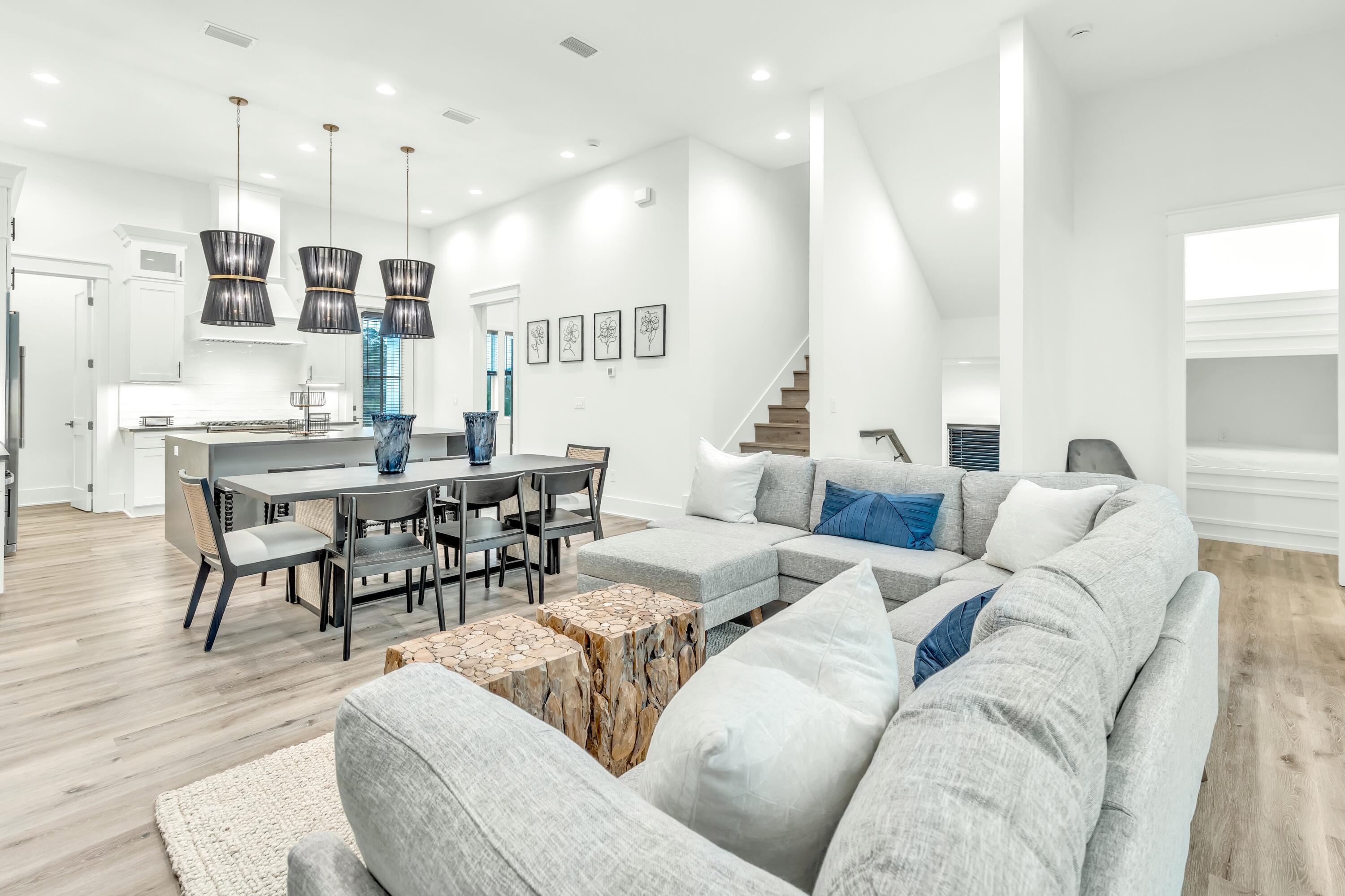 20 Sea Croft Drive Santa Rosa Beach, FL 32459 - Photo 20 of 54 a living room with furniture kitchen area and a wooden floor