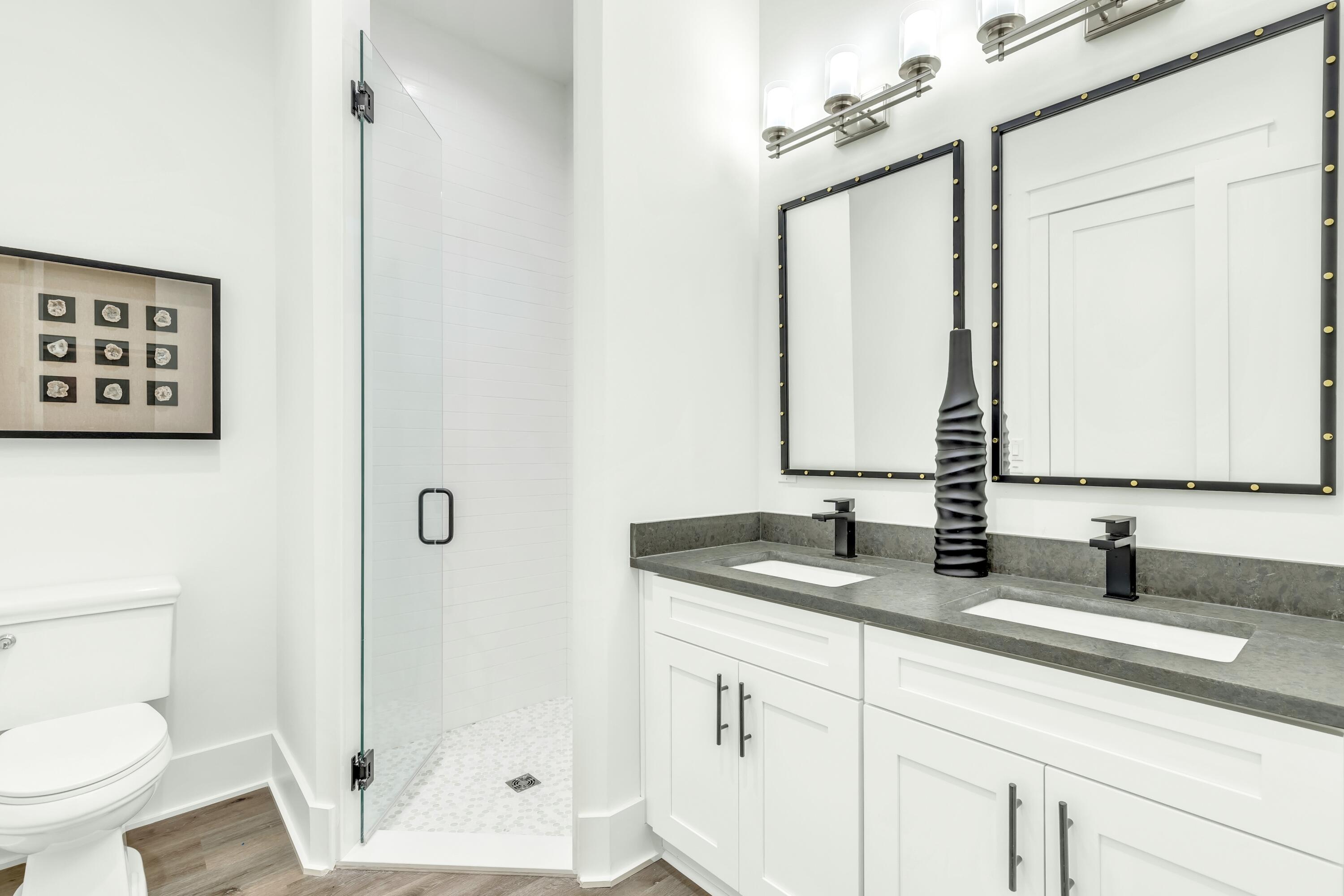 20 Sea Croft Drive Santa Rosa Beach, FL 32459 - Photo 37 of 54 a bathroom with a granite countertop sink and a mirror