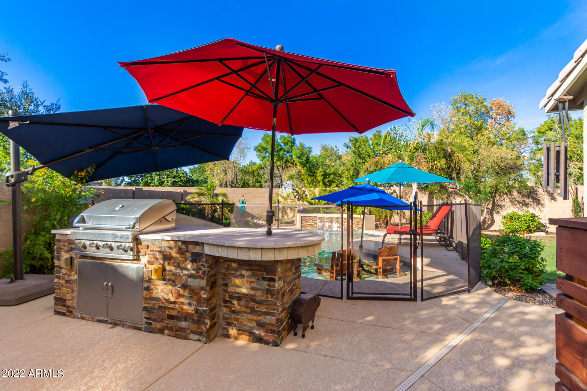 3796 East Timberline Road Gilbert, AZ 85297 - Photo 46 of 75 bbq and removeable pool fence