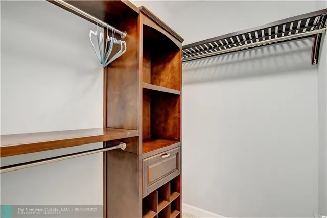 a workspace with furniture and a kitchen