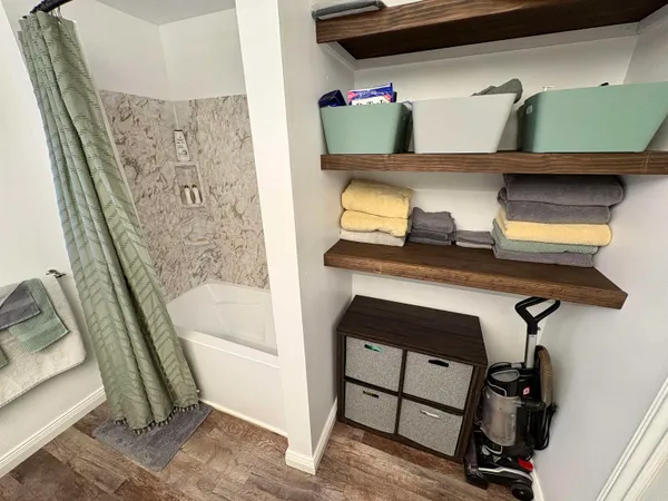 a view of storage and utility room