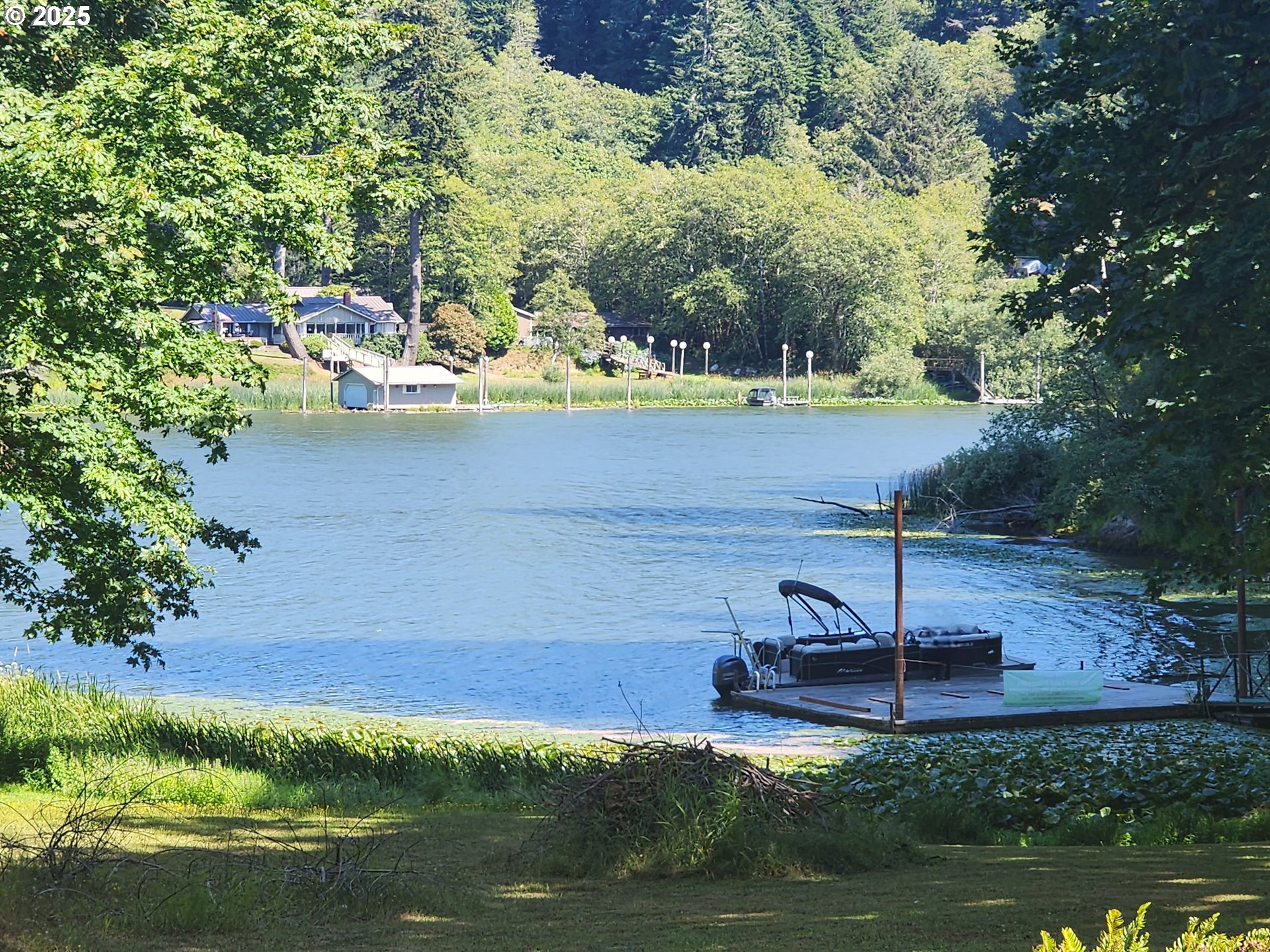 2647 South Tenmile Lakeside, OR 97449 - Photo 3 of 47 a view of a lake from a yard