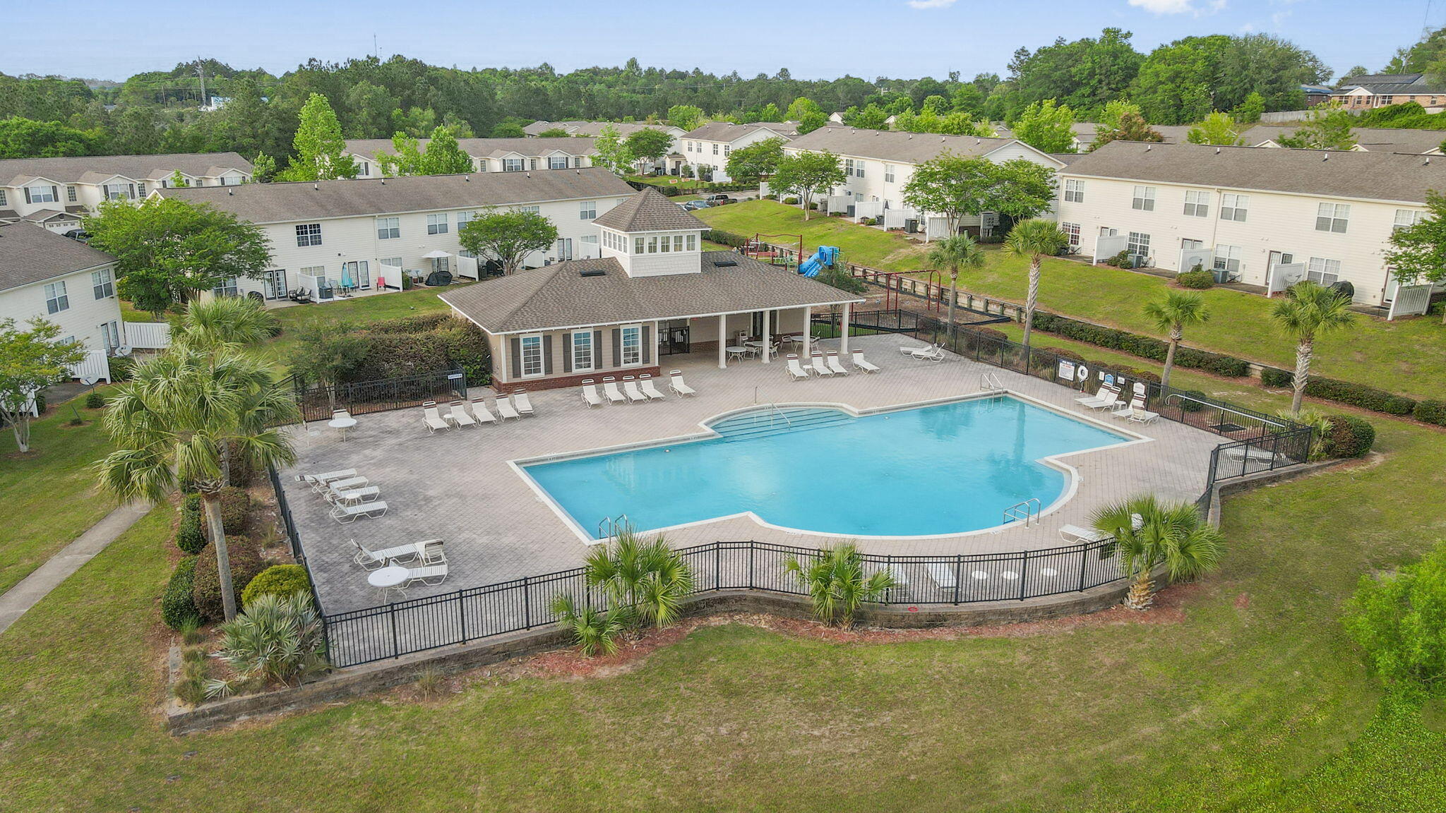 565 Wingspan Way Crestview, FL 32536 - Photo 35 of 39 an aerial view of a house with a garden and lake view
