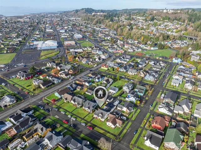 an aerial view of city