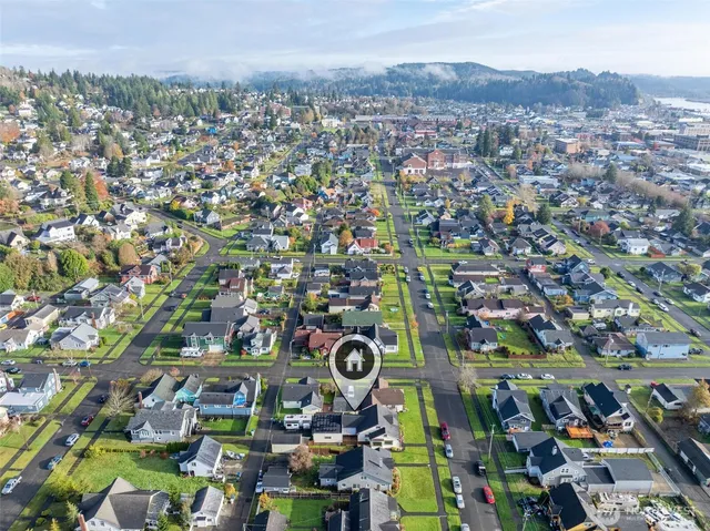 an aerial view of multiple house