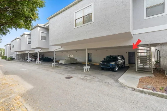 a view of a cars parking space