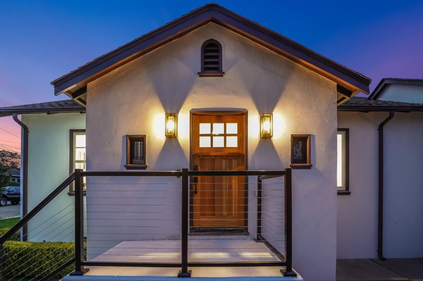 116 Channing Road Burlingame, CA 94010 - Photo 3 of 10 a front view of a house with wooden stairs