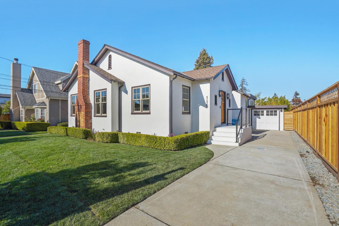 116 Channing Road Burlingame, CA 94010 - Photo 9 of 10 a front view of a house with a yard