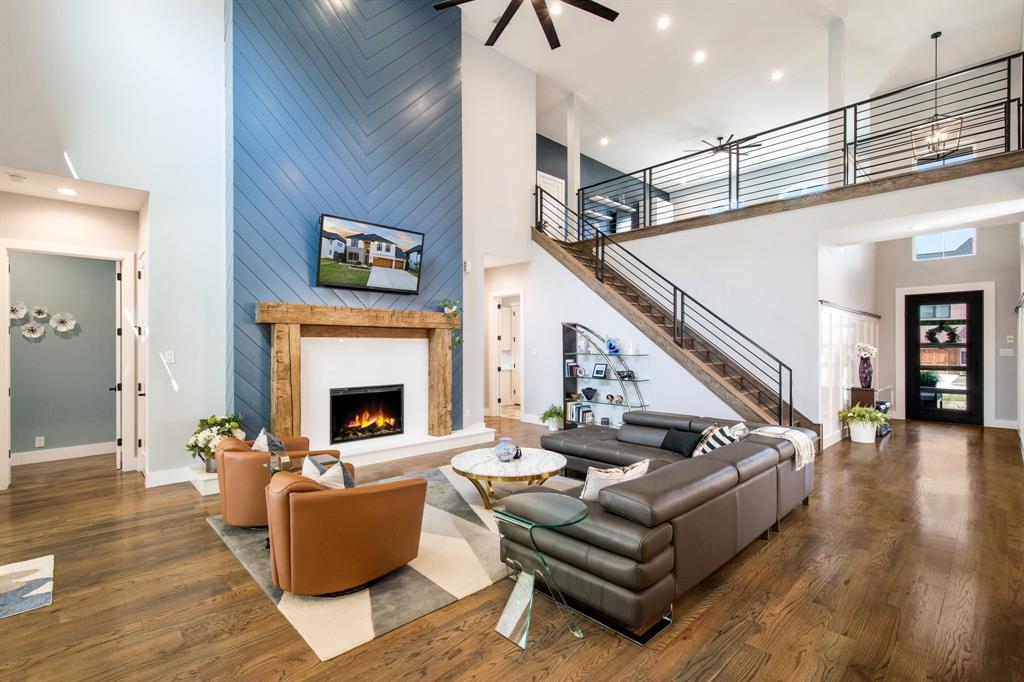 2093 Holt Way Grapevine, TX 76051 - Photo 5 of 40 a living room with furniture and a fireplace