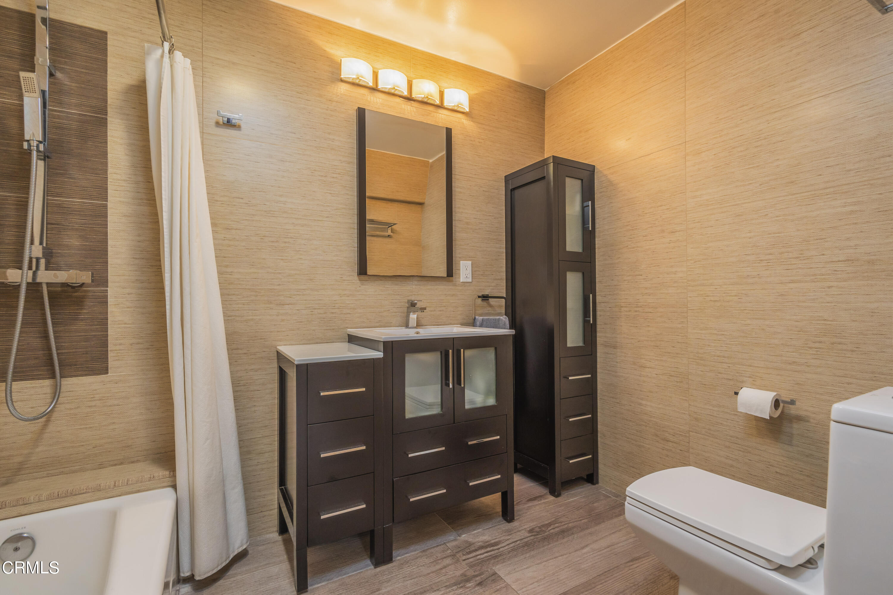 444 Sequoia Drive Pasadena, CA 91105 - Photo 18 of 38 a bathroom with a sink a toilet and shower