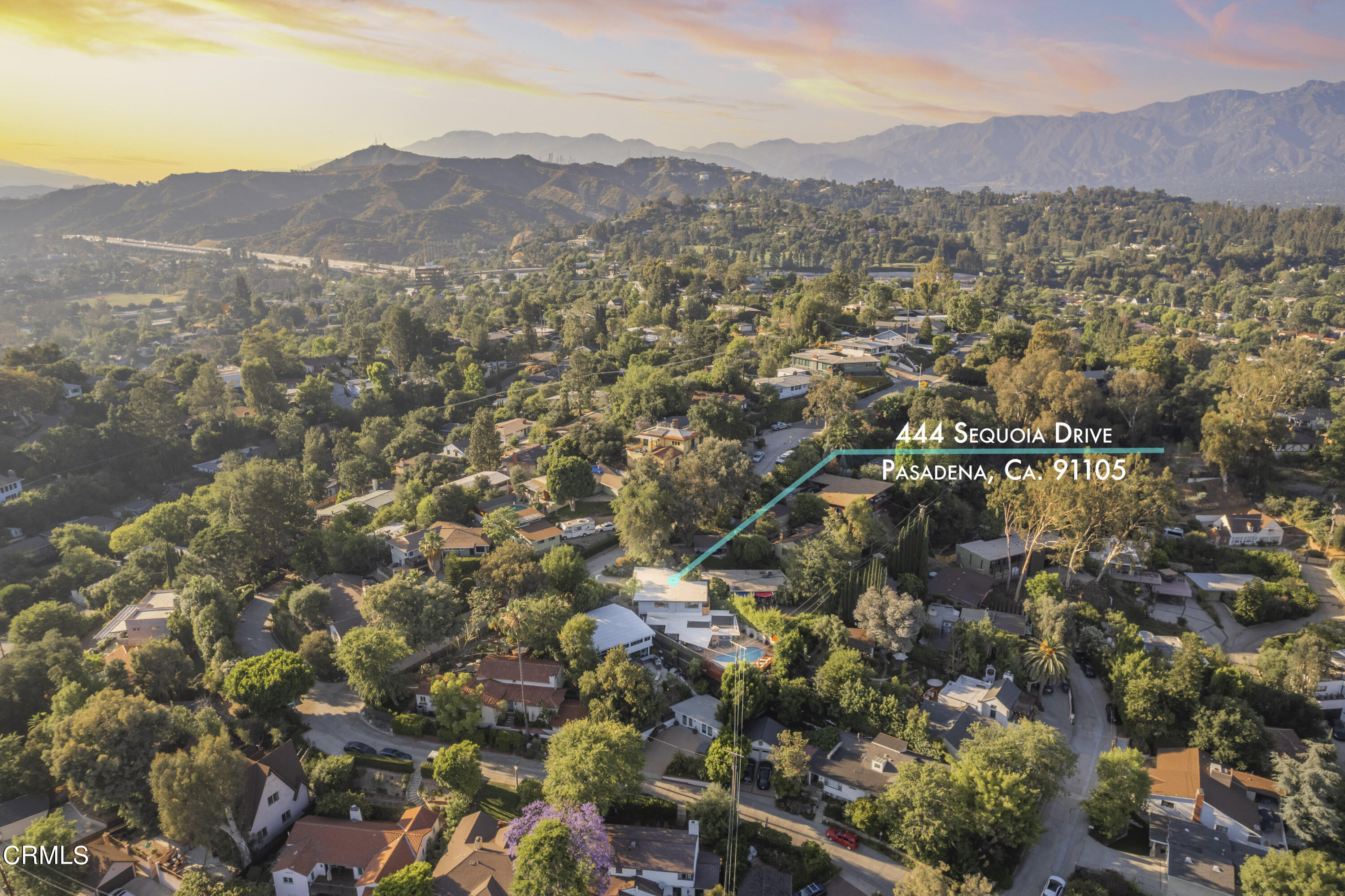 444 Sequoia Drive Pasadena, CA 91105 - Photo 38 of 38 an aerial view of residential houses and city view