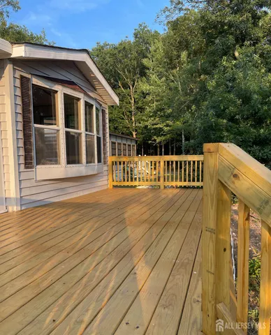 a view of a house with wooden floor