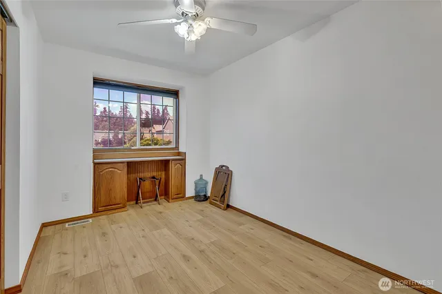 a view of a livingroom with a window