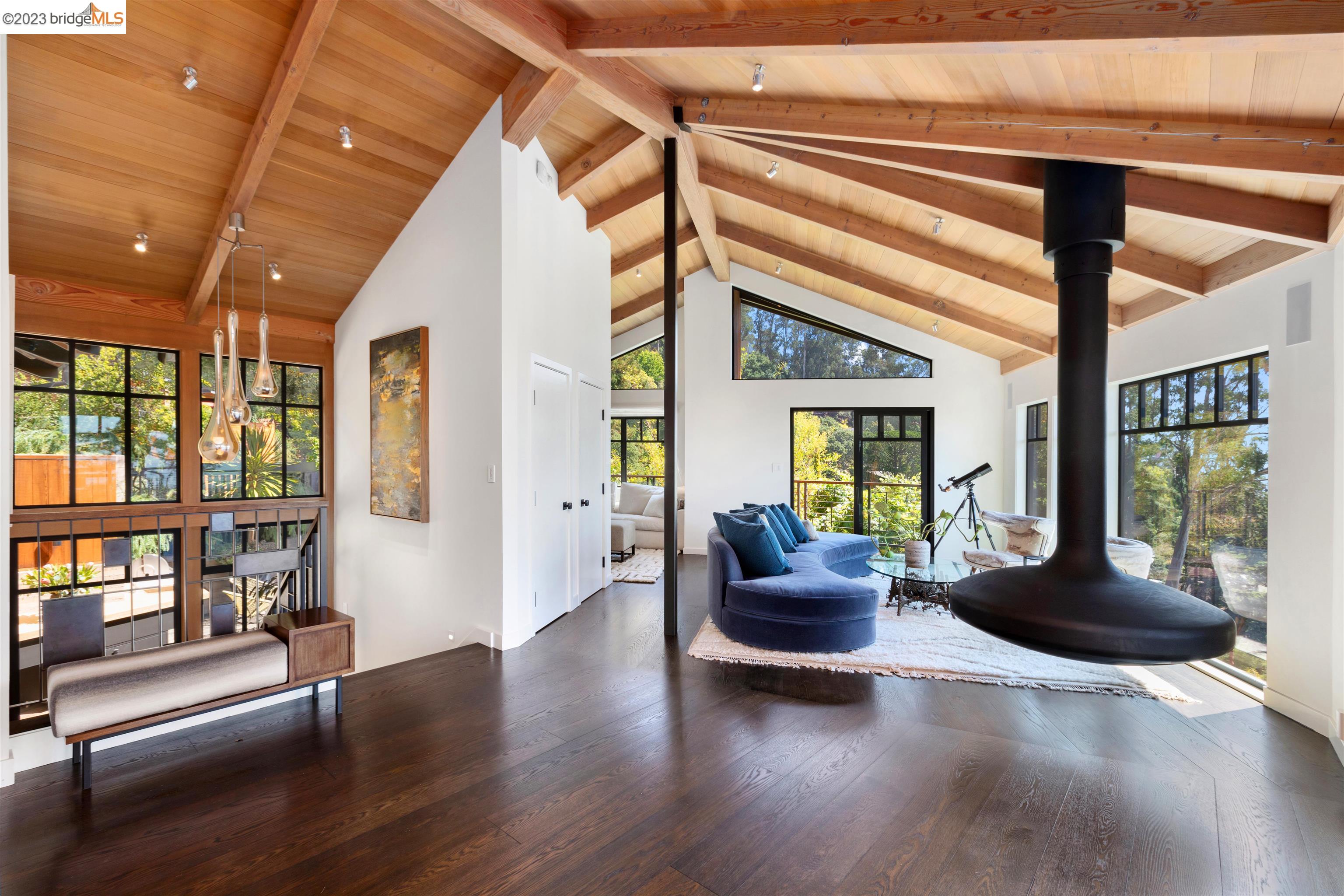 3 Maybeck Twin Drive Berkeley, CA 94708 - Photo 1 of 1 a living room with furniture and a large window