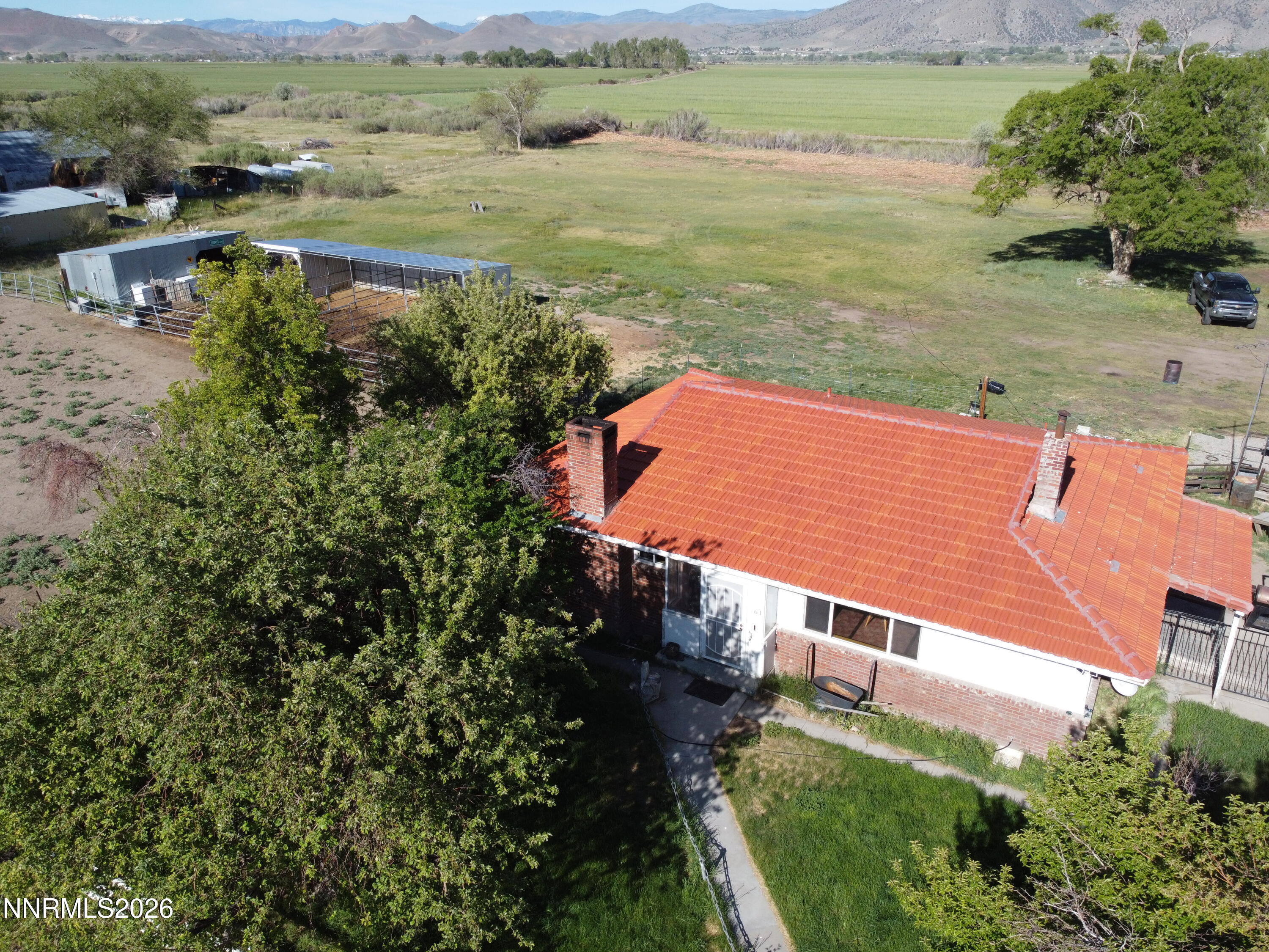 61 Rivers Road Smith, NV 89430 - Photo 12 of 57 an aerial view of residential houses with outdoor space and river
