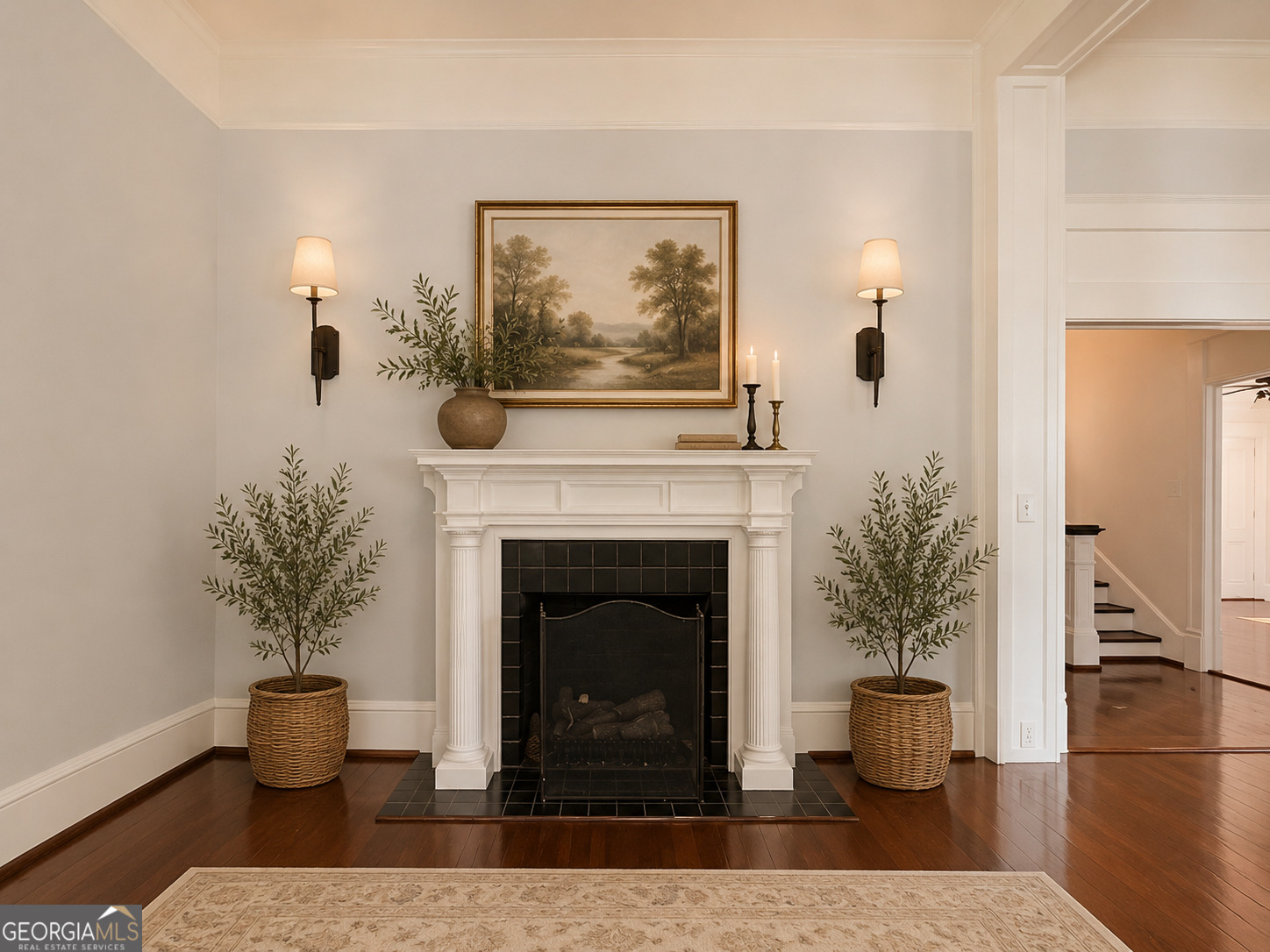 316 West Church Street Fort Valley, GA 31030 - Photo 8 of 28 a living room with furniture and a fireplace