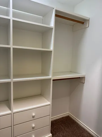 a view of closet area