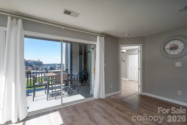 a balcony view with a ocean view