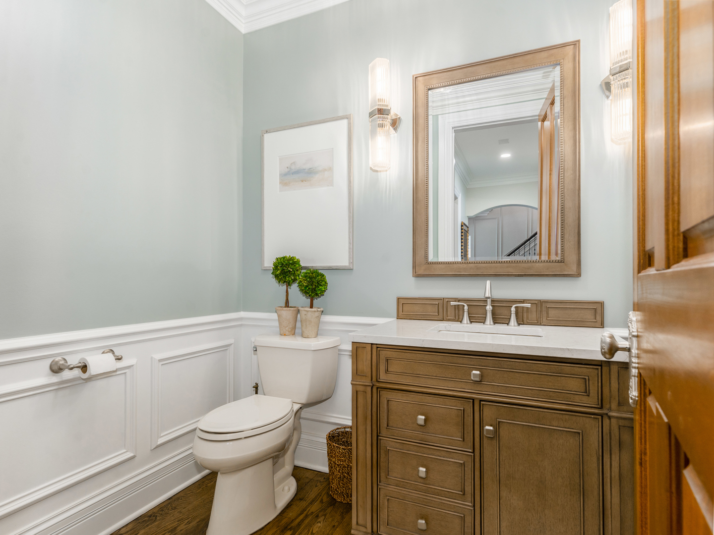 4N881 Old Farm Road St. Charles, IL 60175 - Photo 19 of 66 a bathroom with a toilet a sink and a mirror