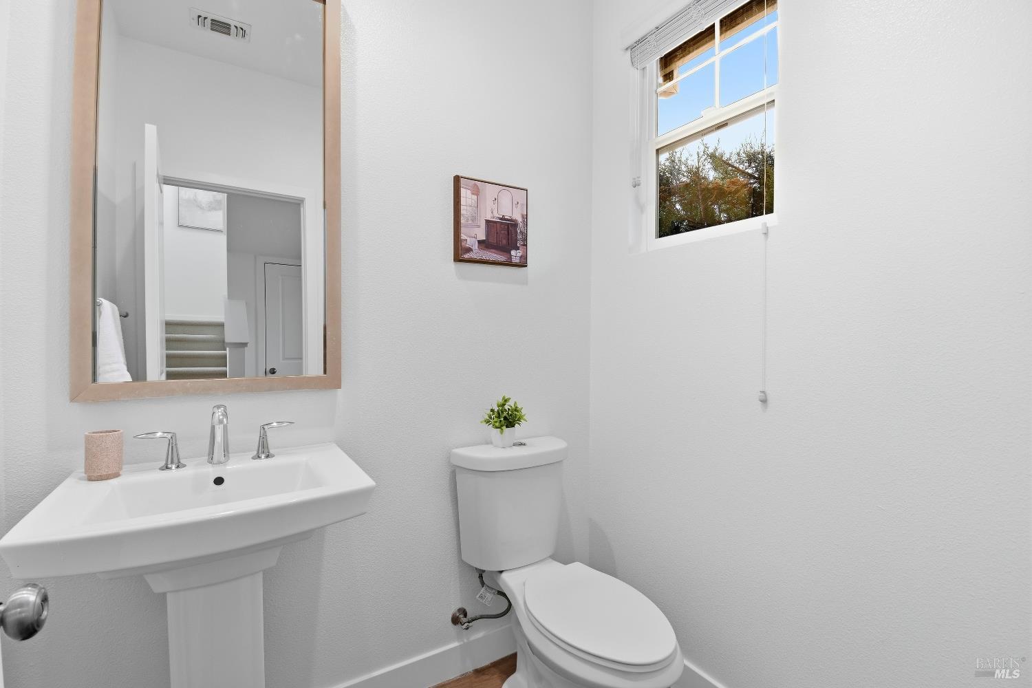 1612 Rose Clover Street Santa Rosa, CA 95403 - Photo 34 of 40 a bathroom with a sink mirror and a toilet
