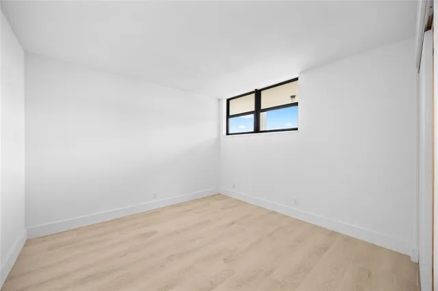 an empty room with a window