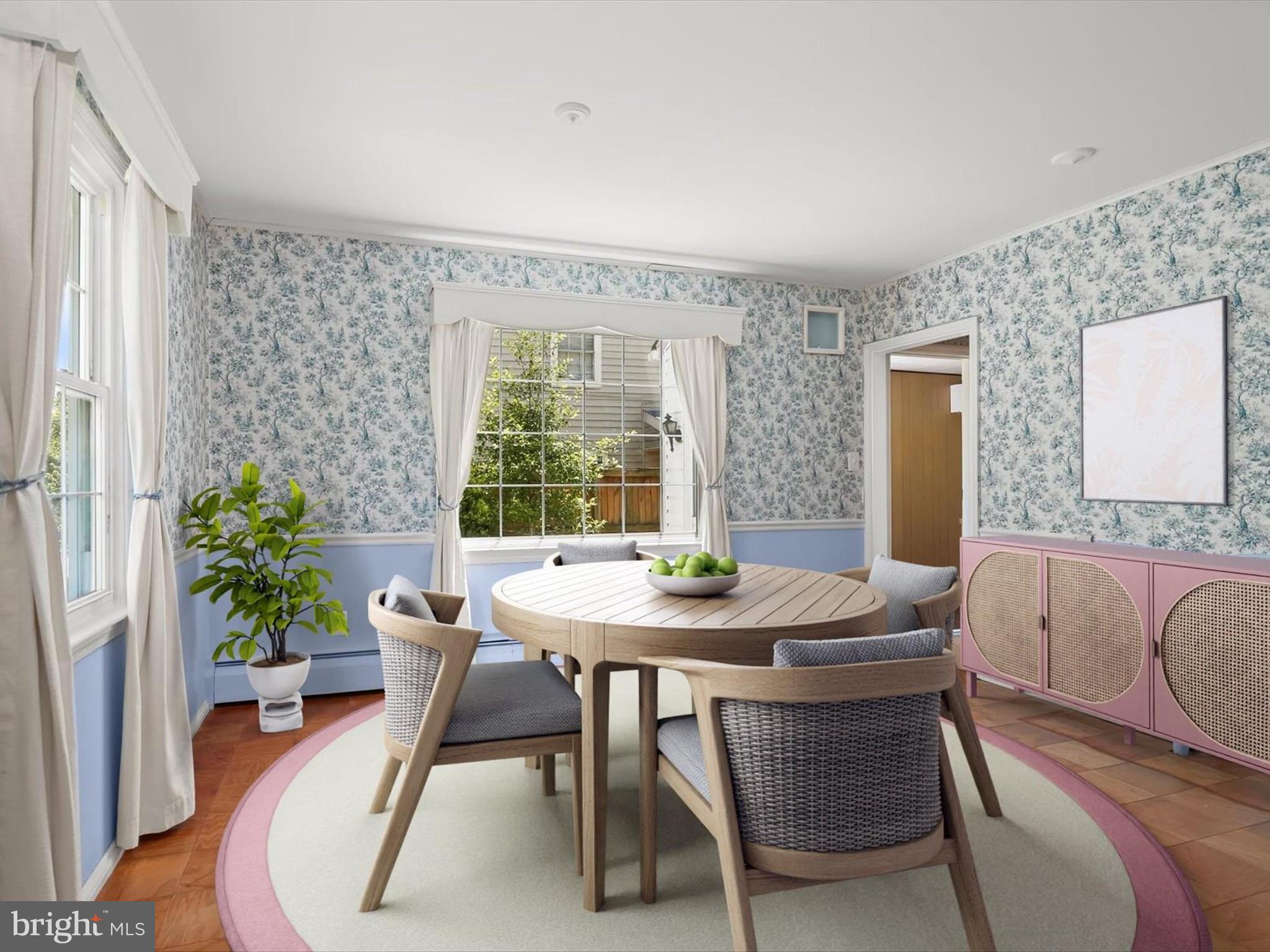 1229-7 Seven Oaks Road Halethorpe, MD 21227 - Photo 3 of 38 a view of a dining room with furniture window and wooden floor
