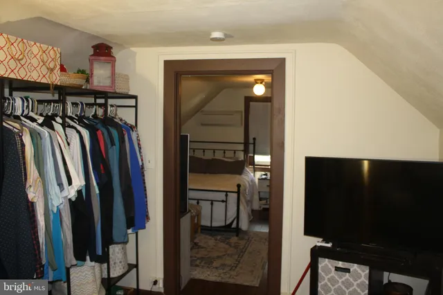 a view of a storage and utility room