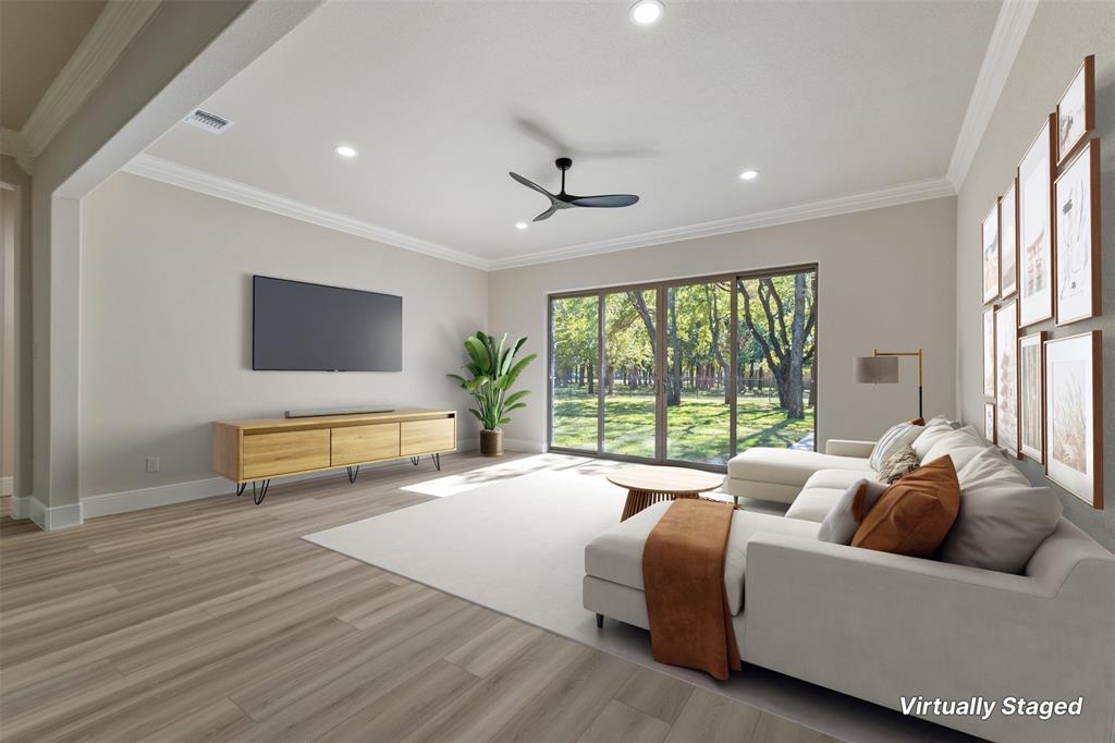 615 West Aurora Vista Trail Aurora, TX 76078 - Photo 7 of 40 a living room with furniture and a large window