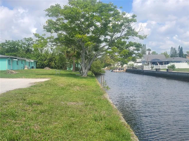 a view of a lake with houses