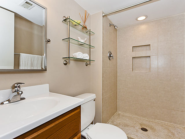 869 Spring Road Elmhurst, IL 60126 - Photo 14 of 25 a bathroom with a sink toilet vanity and shower