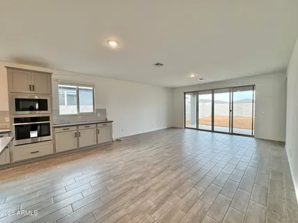 a view of a bench in the garden