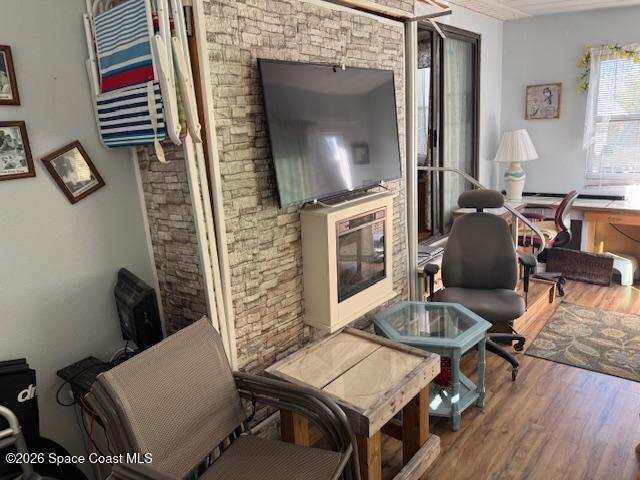 320 Akron Way Rockledge, FL 32955 - Photo 20 of 22 a living room with furniture and a fireplace