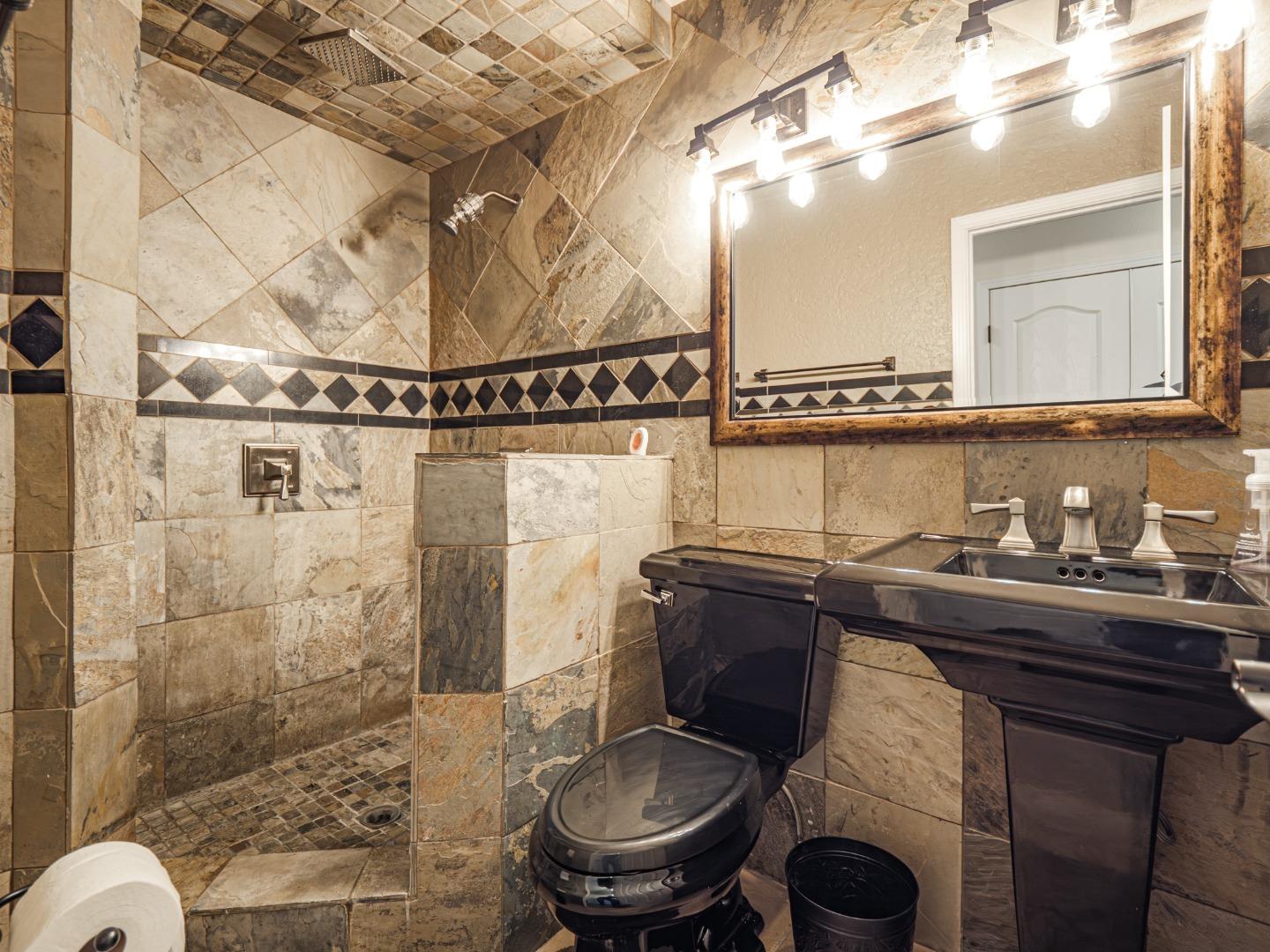 577 Carr Avenue Aromas, CA 95004 - Photo 22 of 37 a bathroom with a sink a toilet and a mirror