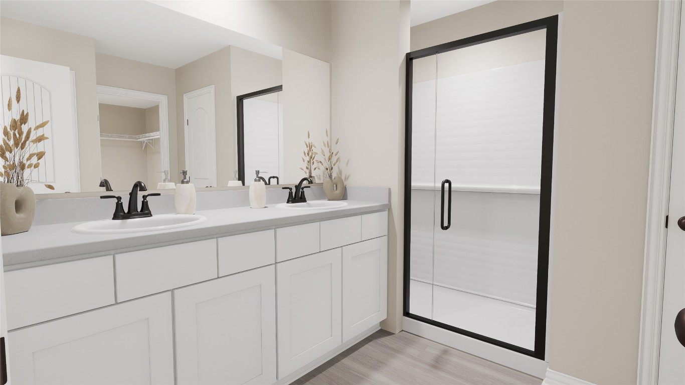 3820 Keller Road Temple, TX 76504 - Photo 11 of 21 a bathroom with a double vanity sink and mirror
