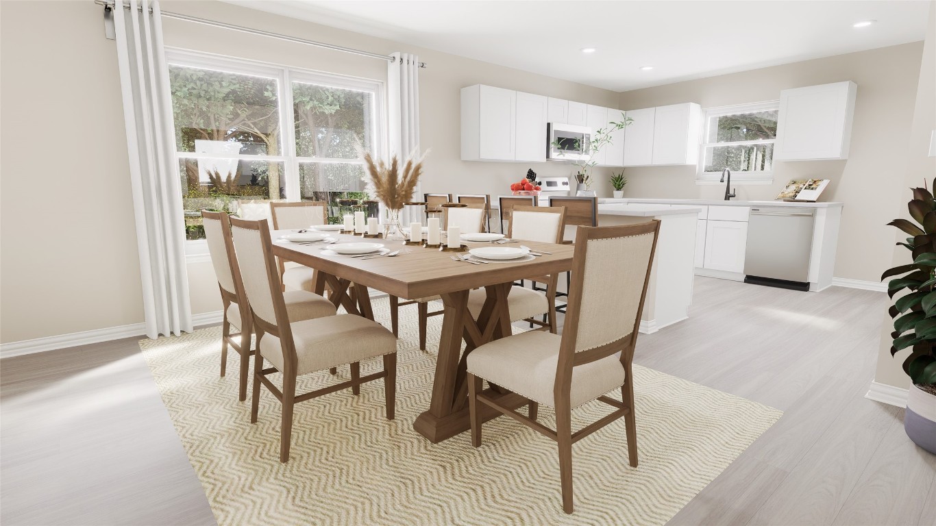 3820 Keller Road Temple, TX 76504 - Photo 6 of 21 a view of a dining room with furniture window and wooden floor