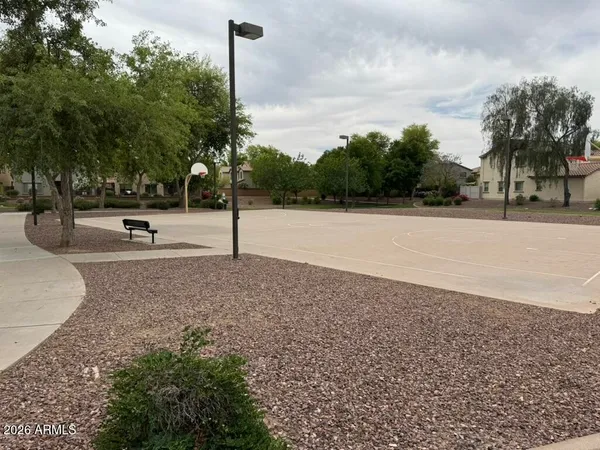 a white house with a outdoor space