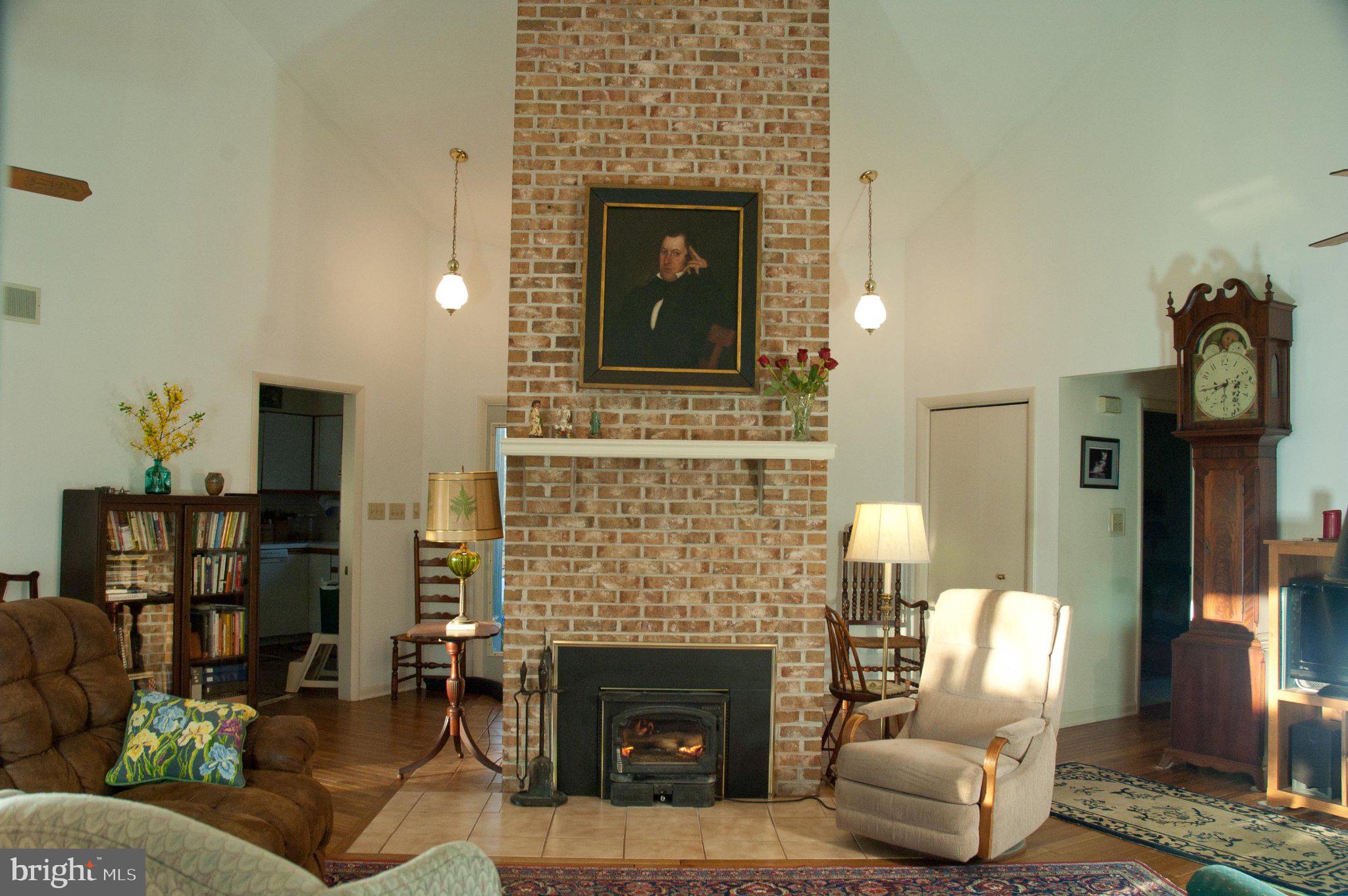 1049 Ridge Road Gettysburg, PA 17325 - Photo 4 of 15 wood burning fireplace with cathedral ceilings