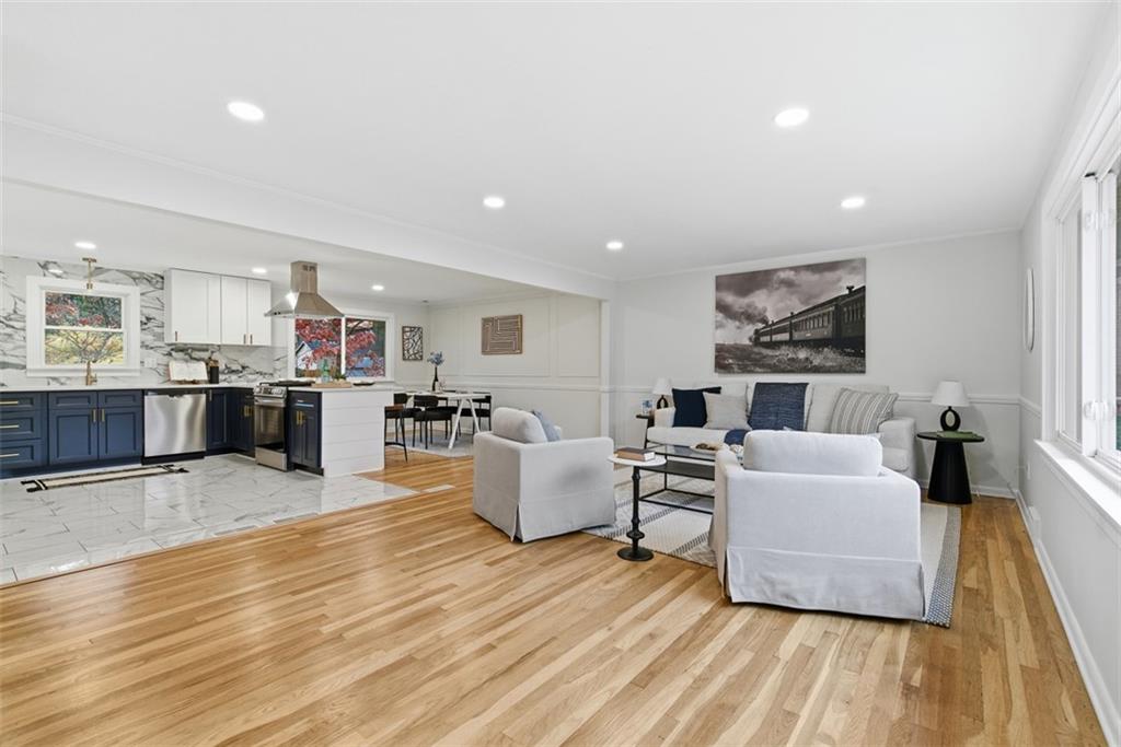 125 South Jamestown Road Coraopolis, PA 15108 - Photo 8 of 44 a living room with furniture and kitchen view