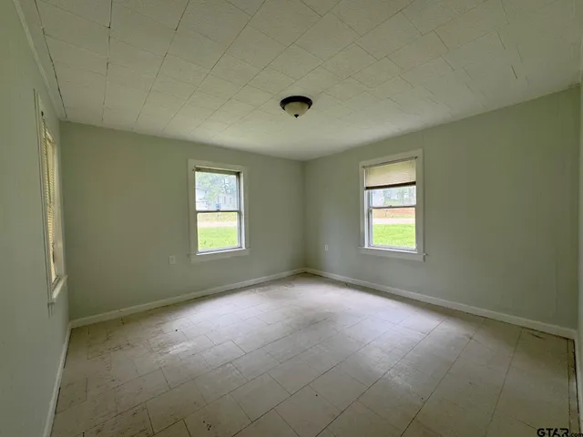 an empty room with a window