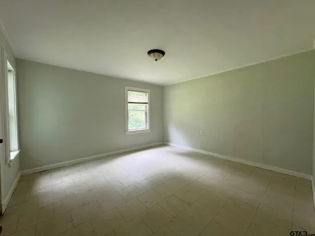 an empty room with a window