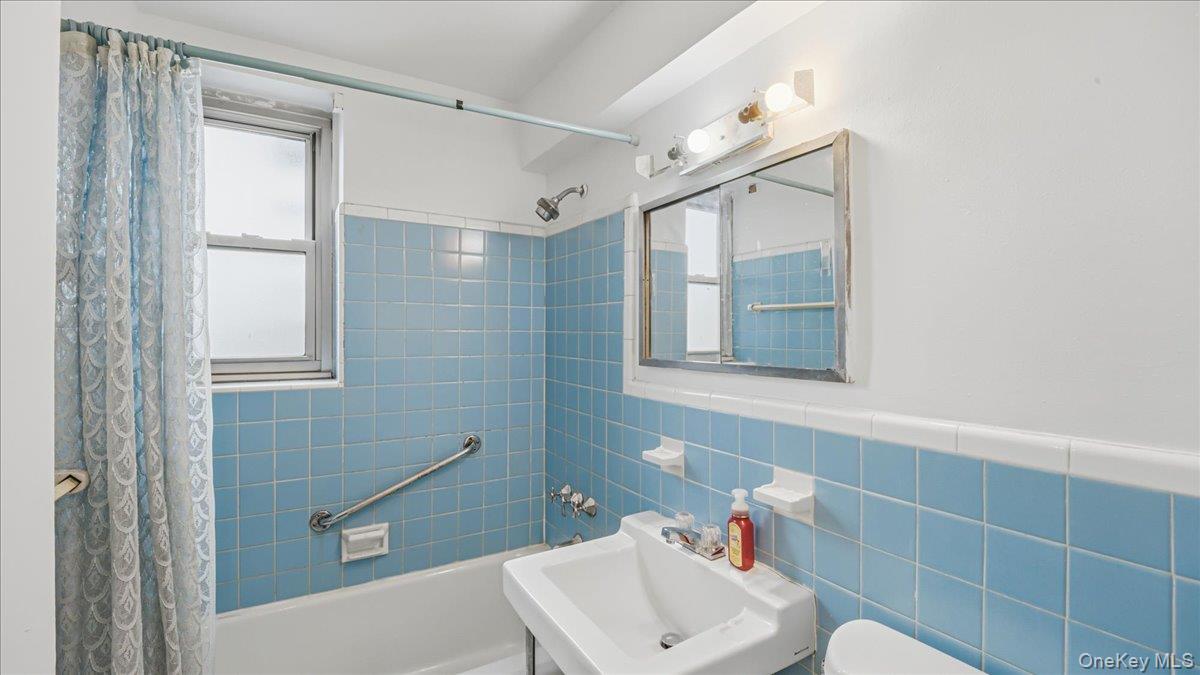 210-15 23rd Avenue, Unit 3F Queens, NY 11360 - Photo 16 of 24 a bathroom with a sink mirror and toilet