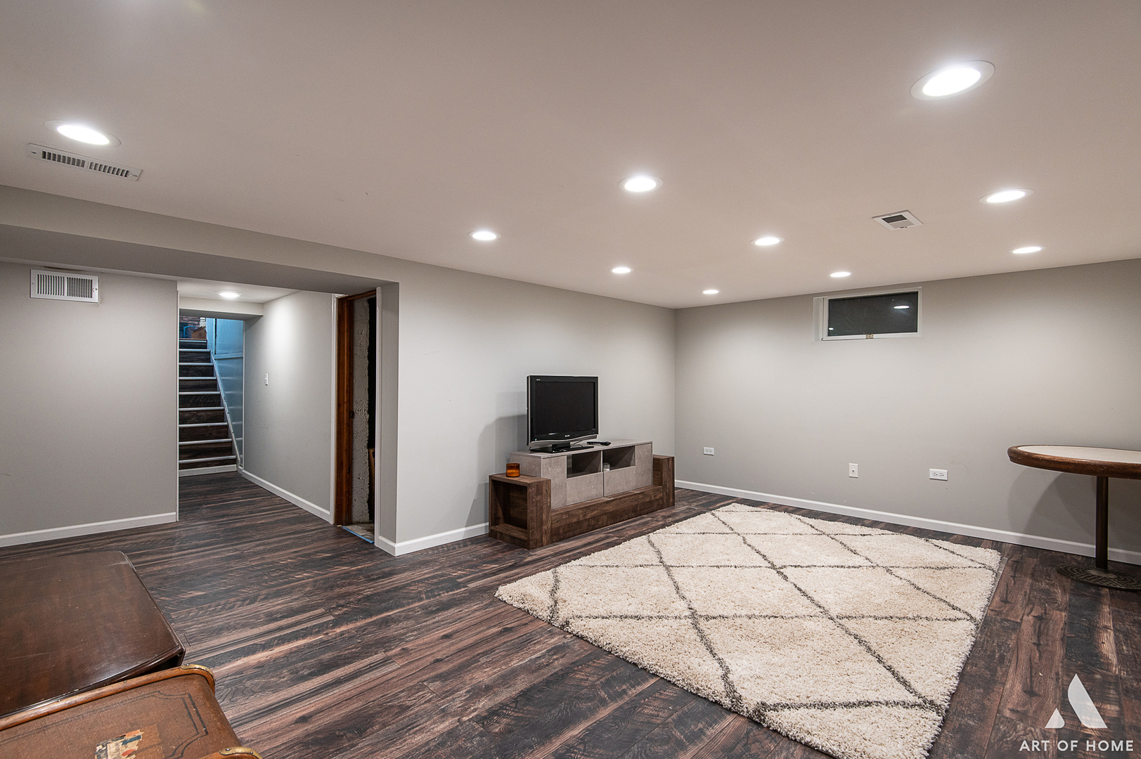 8813 Wolf Road Burr Ridge, IL 60527 - Photo 21 of 34 a living room with stainless steel appliances furniture a rug and a view of kitchen