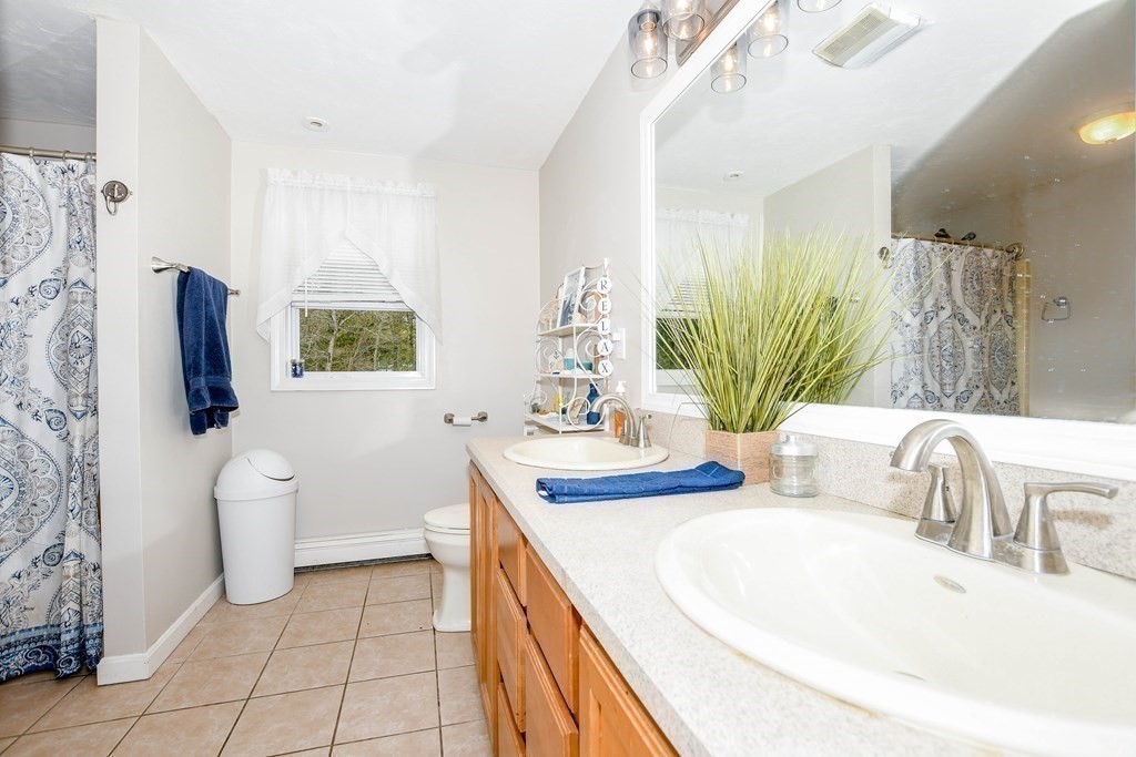 116 Tispaquin Street Middleboro, MA 02346 - Photo 19 of 37 a bathroom with a sink a toilet and mirror